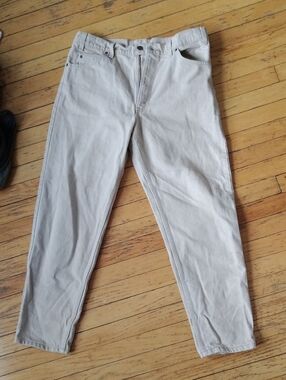 Levi's 550 orange Tab Light Beige Relaxed Jeans